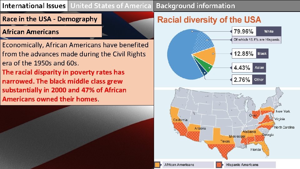 International Issues United States of America Background information Race in the USA - Demography