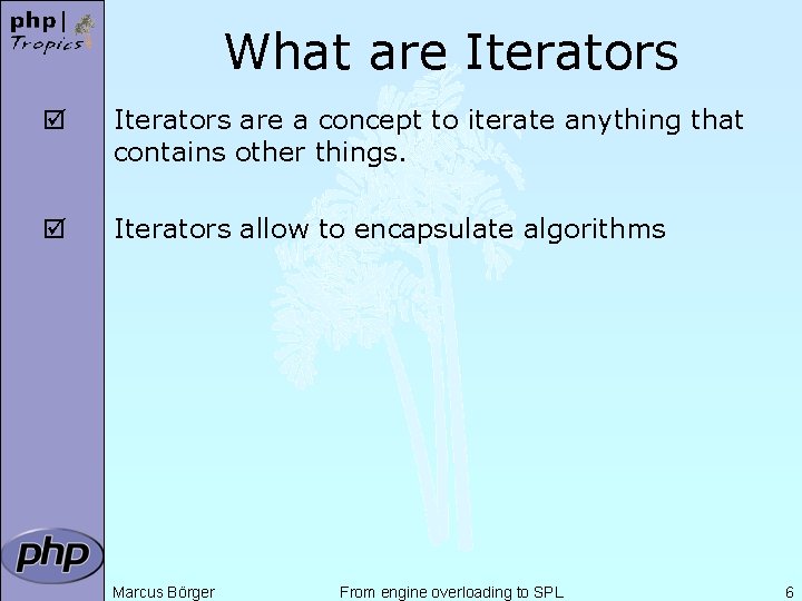 What are Iterators þ Iterators are a concept to iterate anything that contains other