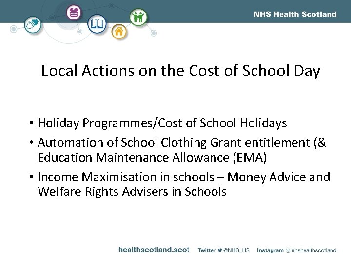 Local Actions on the Cost of School Day • Holiday Programmes/Cost of School Holidays