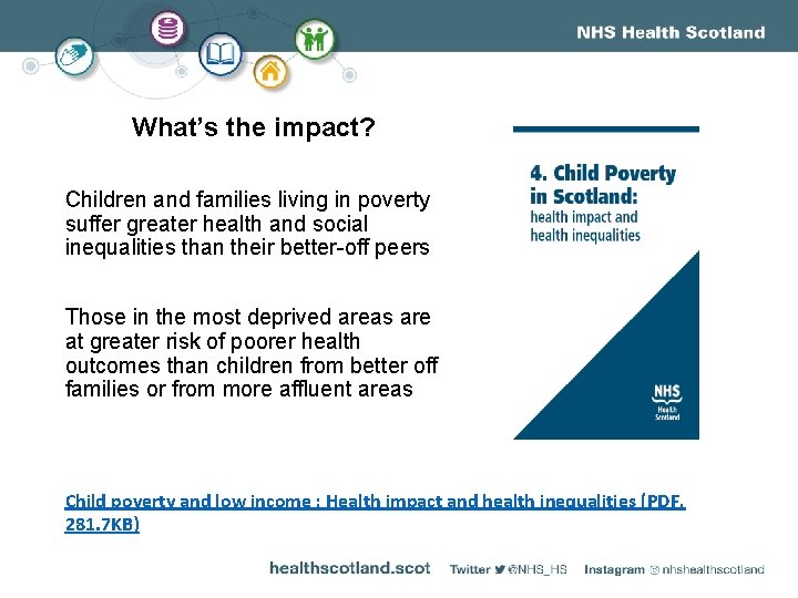 What’s the impact? Children and families living in poverty suffer greater health and social