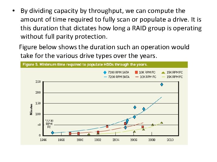  • By dividing capacity by throughput, we can compute the amount of time