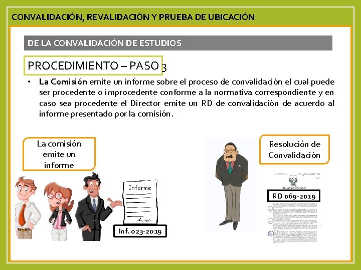 CONVALIDACIÓN, REVALIDACIÓN Y PRUEBA DE UBICACIÓN DE LA CONVALIDACIÓN DE ESTUDIOS PROCEDIMIENTO – PASO