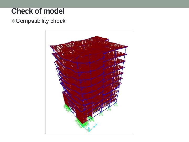 Check of model v. Compatibility check 