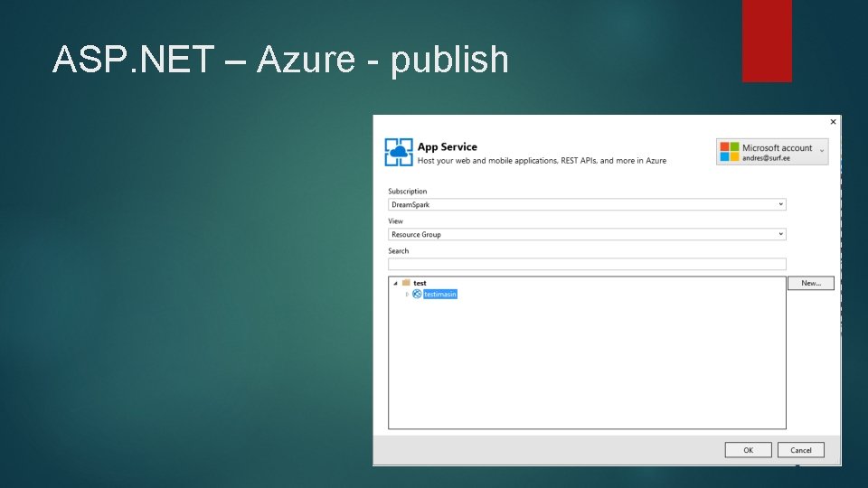 ASP. NET – Azure - publish 