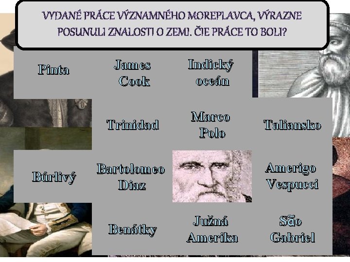 VYDANÉ PRÁCE VÝZNAMNÉHO MOREPLAVCA, VÝRAZNE POSUNULI ZNALOSTI O ZEMI. ČIE PRÁCE TO BOLI? Pinta