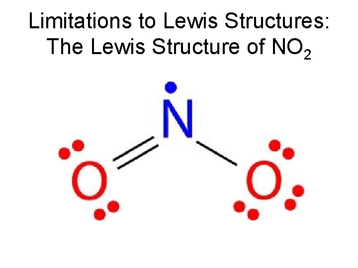 Limitations to Lewis Structures: The Lewis Structure of NO 2 