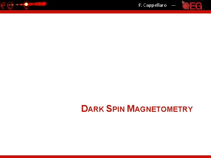 P. Cappellaro — DARK SPIN MAGNETOMETRY 
