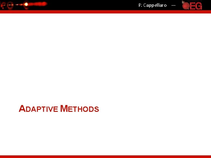 P. Cappellaro — ADAPTIVE METHODS 