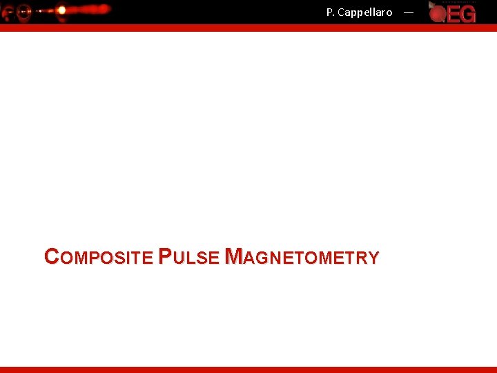 P. Cappellaro — COMPOSITE PULSE MAGNETOMETRY 