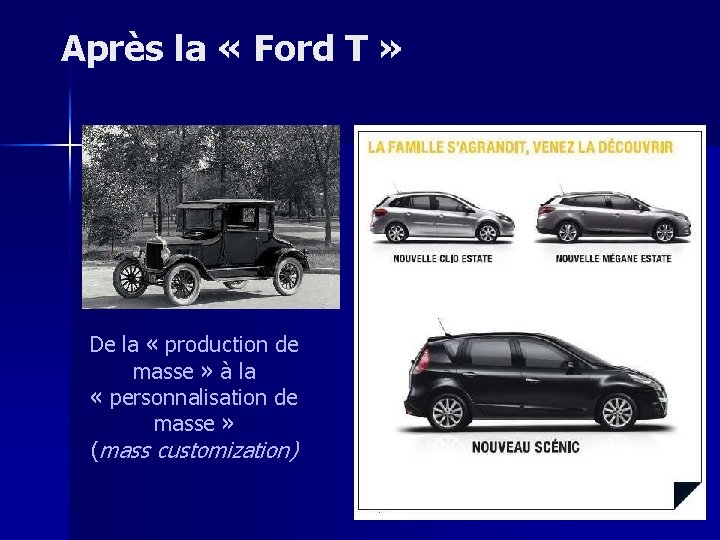 Après la « Ford T » De la « production de masse » à