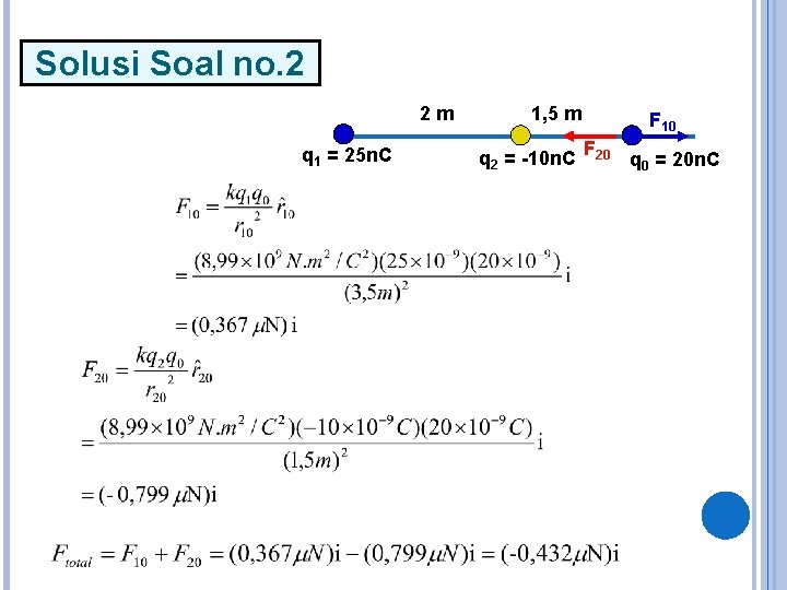 Solusi Soal no. 2 2 m q 1 = 25 n. C 1, 5