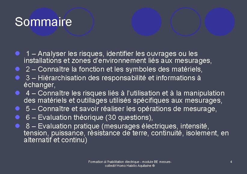 Sommaire l 1 – Analyser les risques, identifier les ouvrages ou les installations et