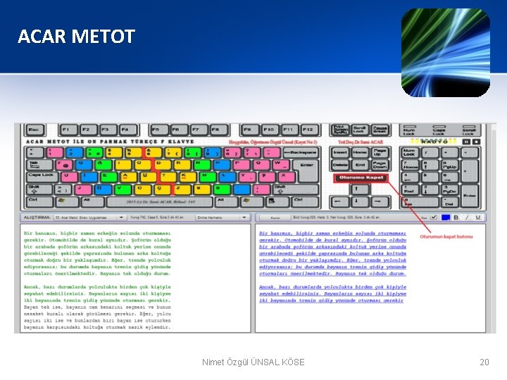 ACAR METOT Nimet Özgül ÜNSAL KÖSE 20 