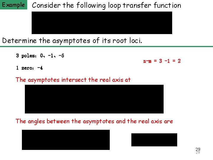 Example Consider the following loop transfer function The Principle of Automatic Control 2008 Determine