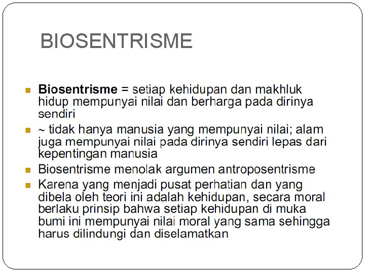 BIOSENTRISME 