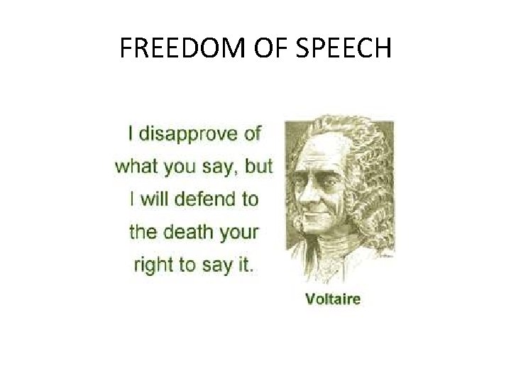 FREEDOM OF SPEECH 