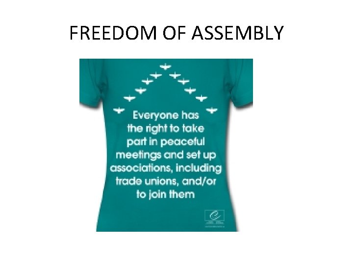 FREEDOM OF ASSEMBLY 