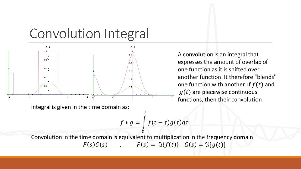 Convolution Integral Convolution Integral
