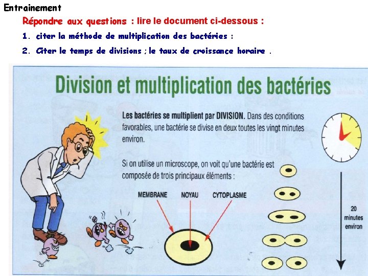 Entrainement Répondre aux questions : lire le document ci-dessous : 1. citer la méthode