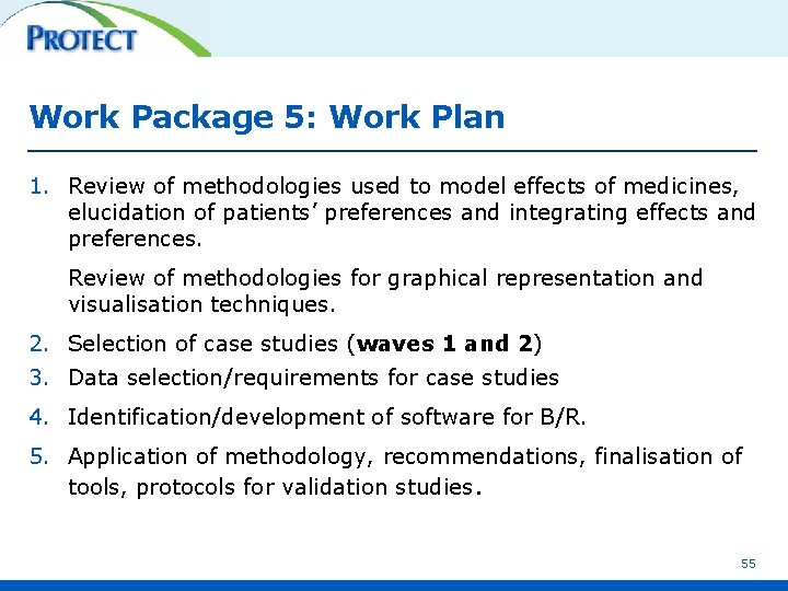 Work Package 5: Work Plan 1. Review of methodologies used to model effects of