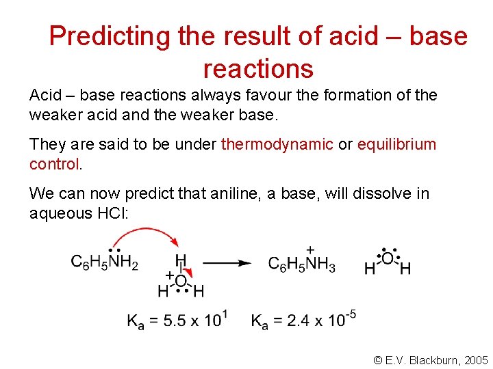Predicting the result of acid – base reactions Acid – base reactions always favour Predicting the result of acid – base reactions Acid – base reactions always favour