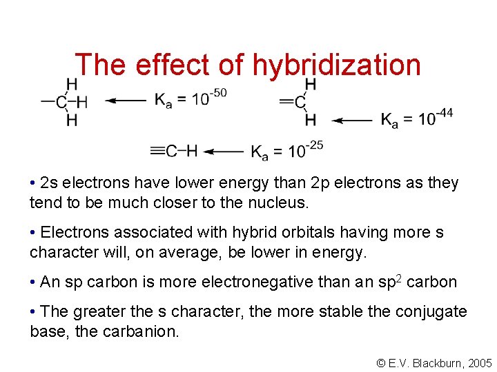 The effect of hybridization • 2 s electrons have lower energy than 2 p The effect of hybridization • 2 s electrons have lower energy than 2 p