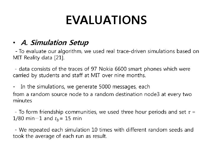 EVALUATIONS • 