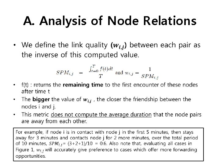 A. Analysis of Node Relations • 