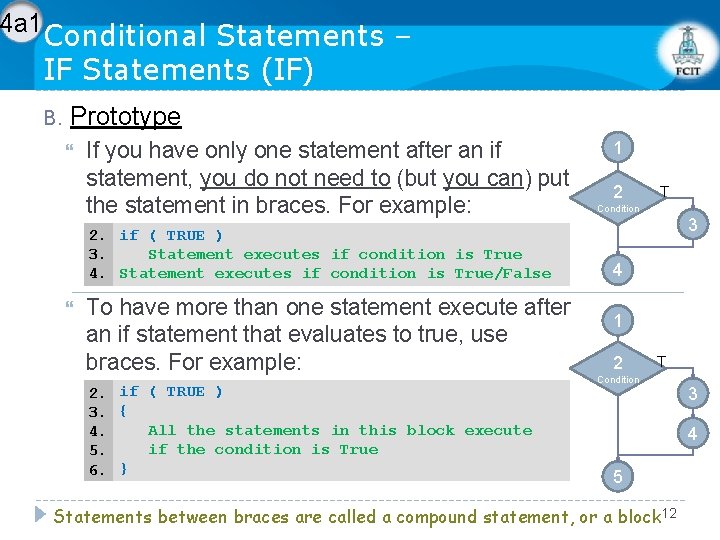 4 a 1 Conditional Statements – IF Statements (IF) B. Prototype If you have 4 a 1 Conditional Statements – IF Statements (IF) B. Prototype If you have