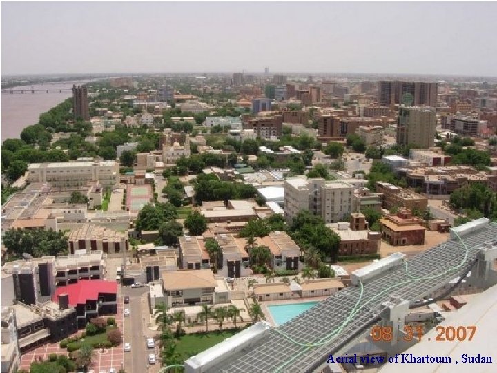 Aerial view of Khartoum , Sudan 