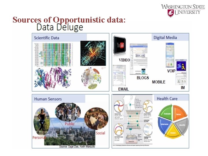 Sources of Opportunistic data: 