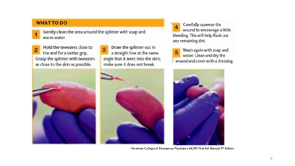 American College of Emergency Physicians (ACEP) First Aid Manual 5 th Edition 6 