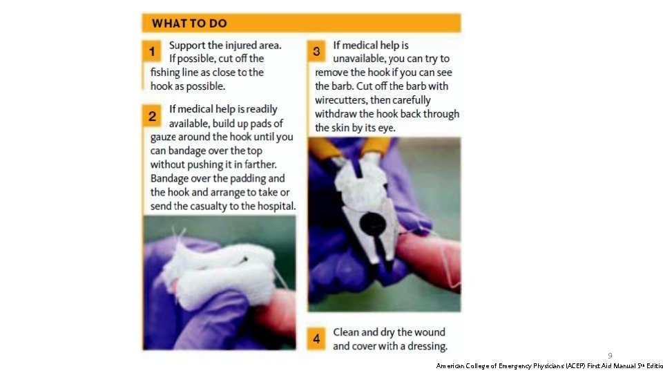 9 American College of Emergency Physicians (ACEP) First Aid Manual 5 th Editio 