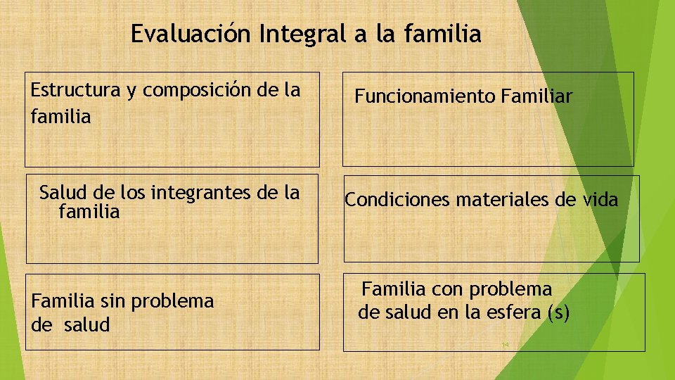 Evaluación Integral a la familia Estructura y composición de la familia Salud de los