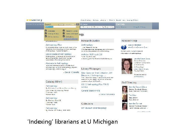 ‘Indexing’ librarians at U Michigan 