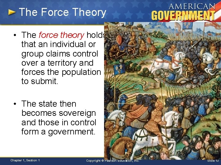 The Force Theory • The force theory holds that an individual or group claims