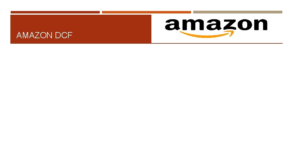 AMAZON DCF 