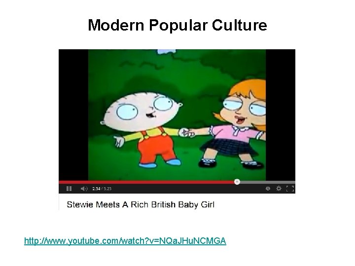 Modern Popular Culture http: //www. youtube. com/watch? v=NQa. JHu. NCMGA 