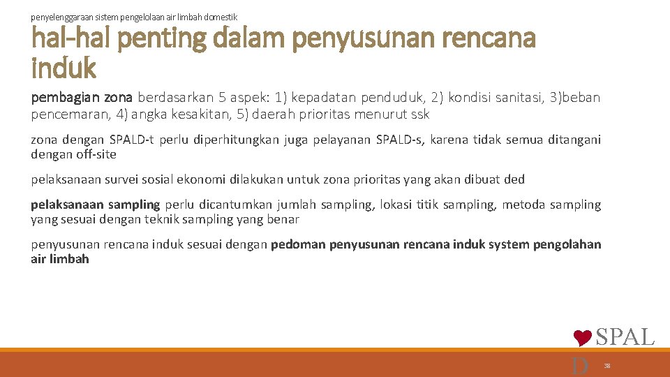 penyelenggaraan sistem pengelolaan air limbah domestik hal-hal penting dalam penyusunan rencana induk pembagian zona