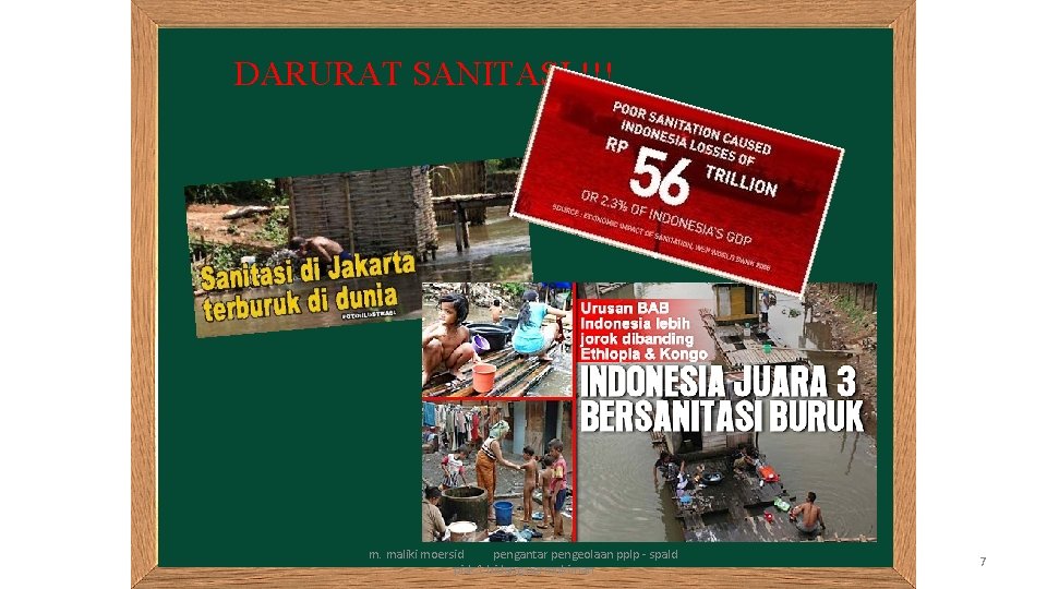 DARURAT SANITASI !!! m. maliki moersid pengantar pengeolaan pplp - spald pisk 1 bidang