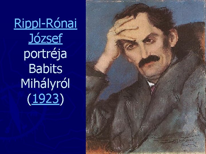 Rippl-Rónai József portréja Babits Mihályról (1923) 
