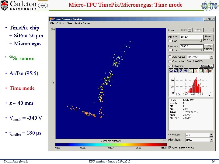 Micro-TPC Time. Pix/Micromegas: Time mode • Time. Pix chip + Si. Prot 20 μm