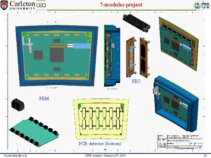 7 -modules project FEC FEM PCB detector (bottom) David. Attie@cea. fr SINP seminar January