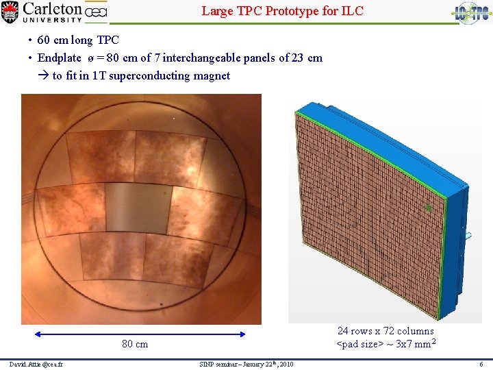 Large TPC Prototype for ILC • 60 cm long TPC • Endplate ø =