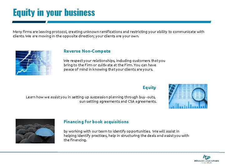 Equity in your business Many firms are leaving protocol, creating unknown ramifications and restricting