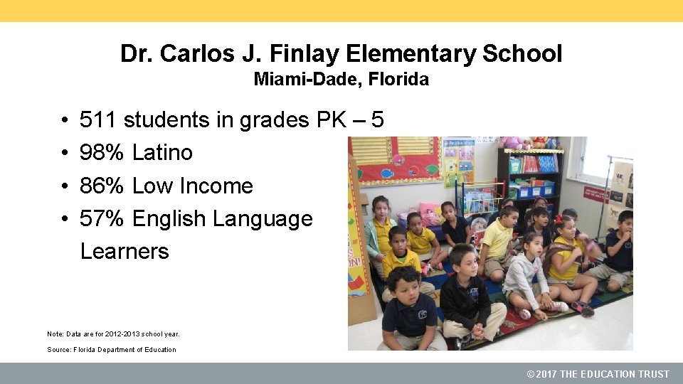 Dr. Carlos J. Finlay Elementary School Miami-Dade, Florida • • 511 students in grades