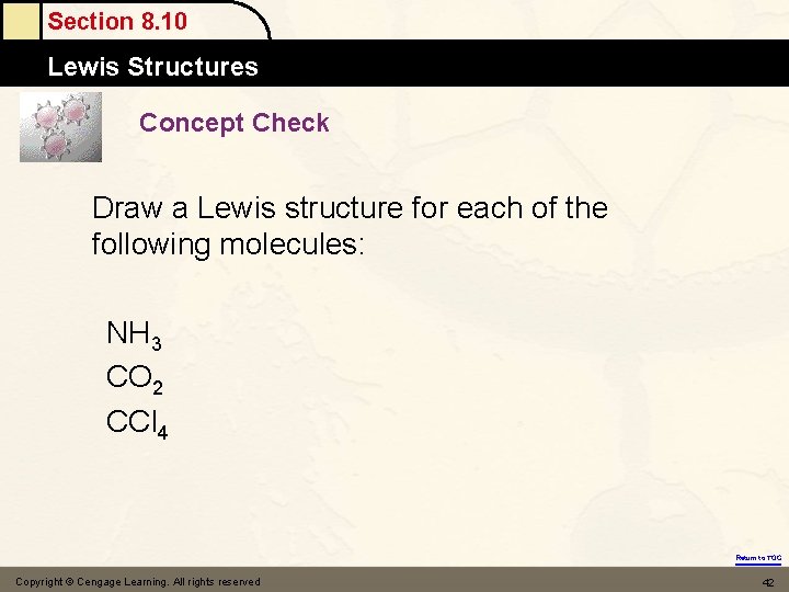 Section 8. 10 Lewis Structures Concept Check Draw a Lewis structure for each of