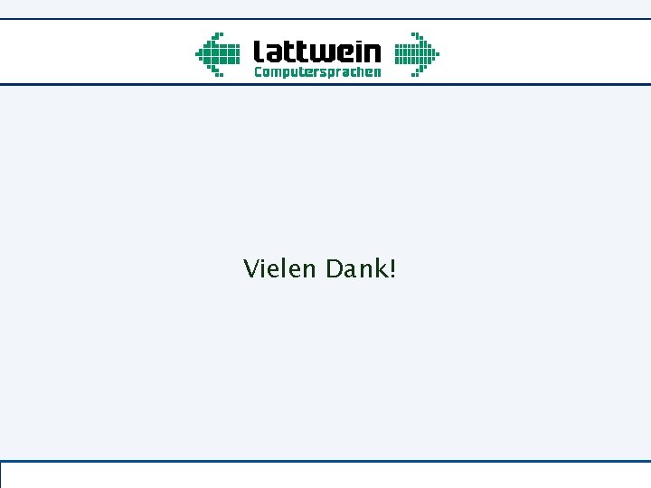 Vielen Dank! 
