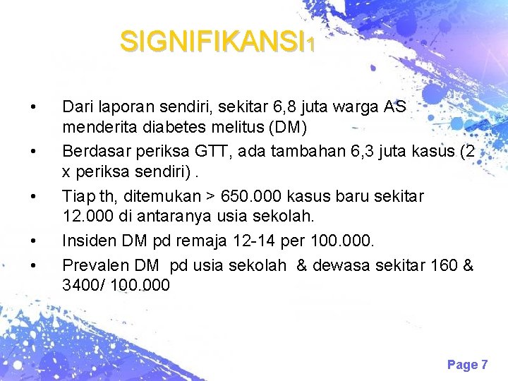 SIGNIFIKANSI 1 • • • Dari laporan sendiri, sekitar 6, 8 juta warga AS