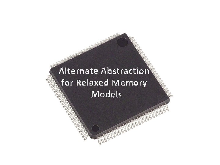 Alternate Abstraction for Relaxed Memory Models 